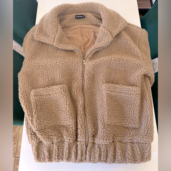 PLT fuzzy bomber jacket. - Picture 2 of 4